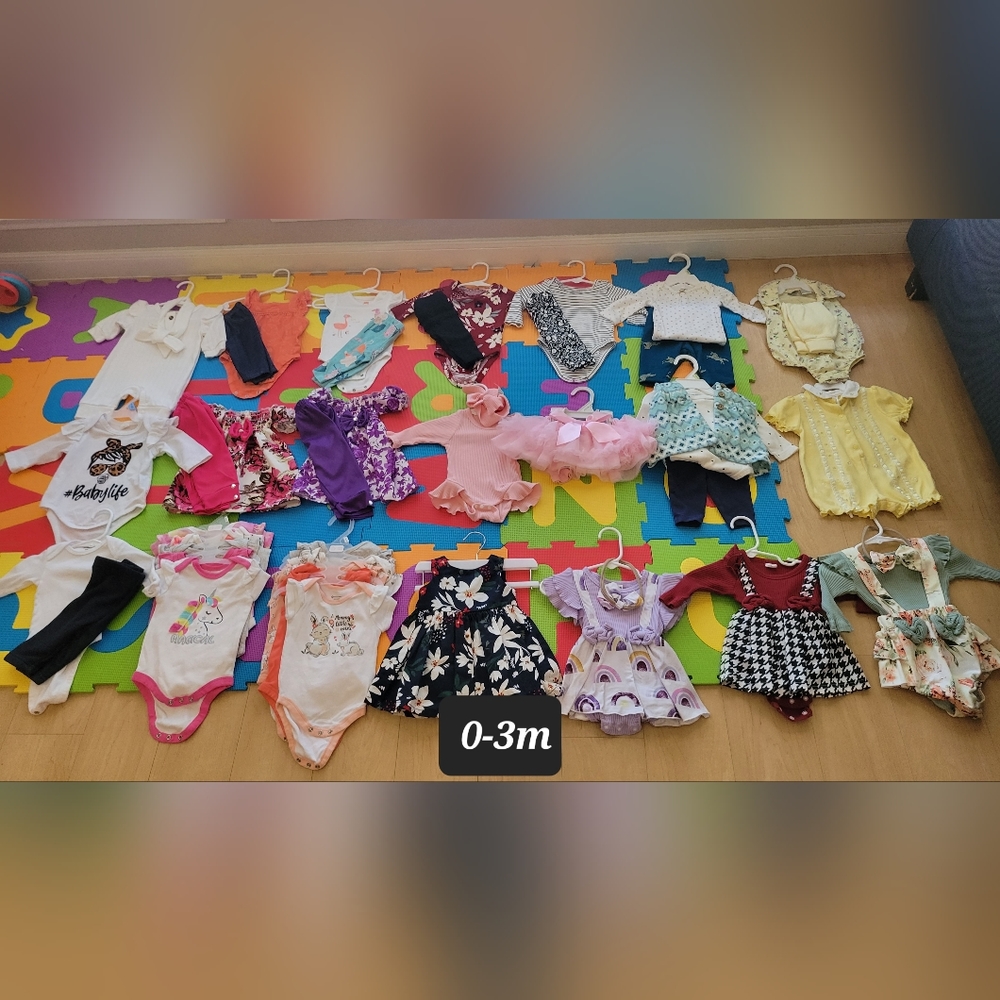 Baby Girl Clothing Lot NB-9m